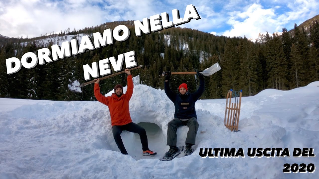 Notte nella neve - Dormiamo in un igloo vicino al bivacco Socede