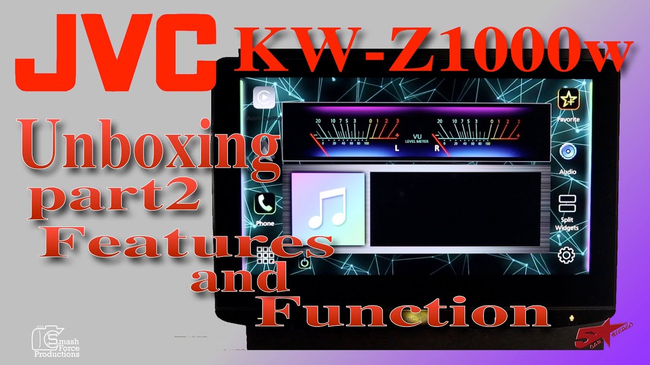 JVC KW Z1000W unboxing part 2 features and function