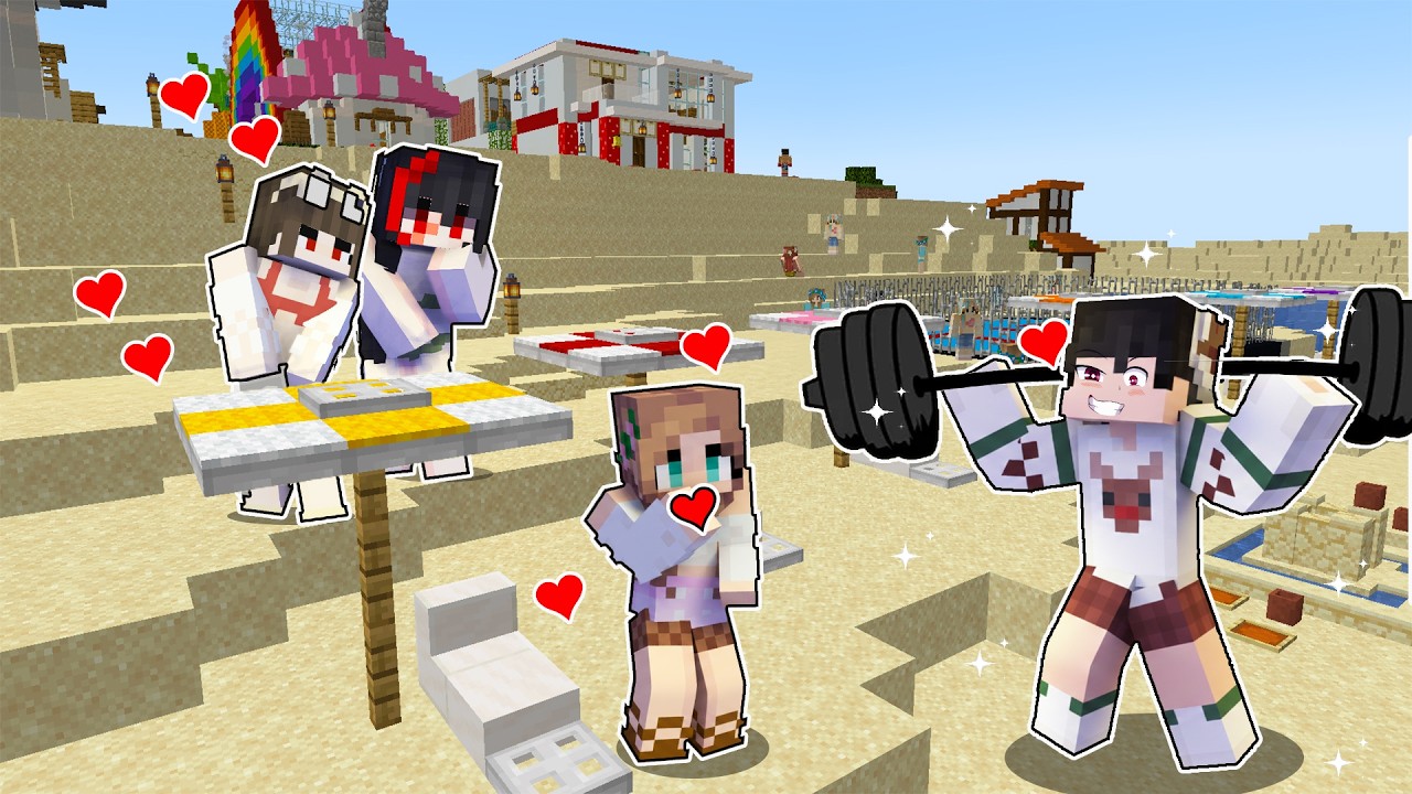 Strong On Summer Vacation Love Story in Minecraft!