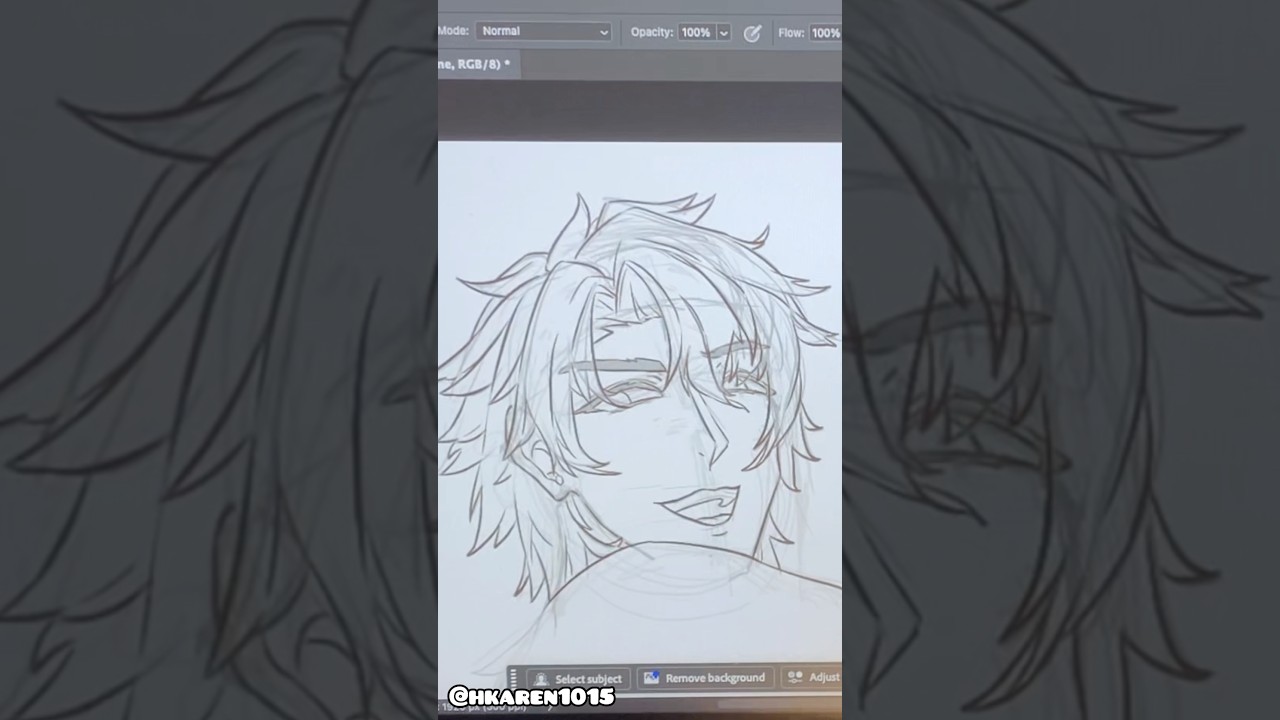 Sneak peek to ASMR Drawing Genshin Impact Varka Stretching 