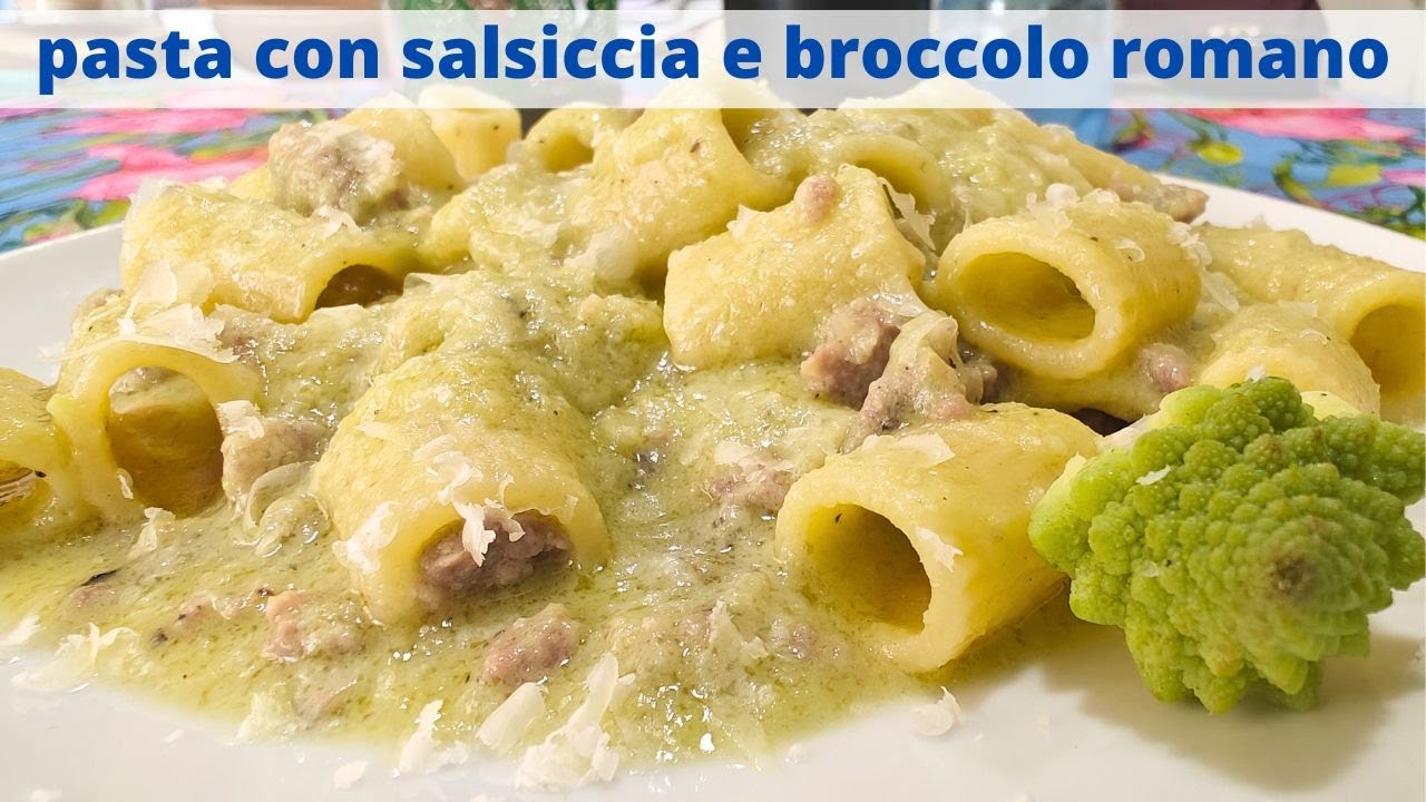 pasta con salsiccia e crema di broccolo romanesco...ma quant'è buona !!!