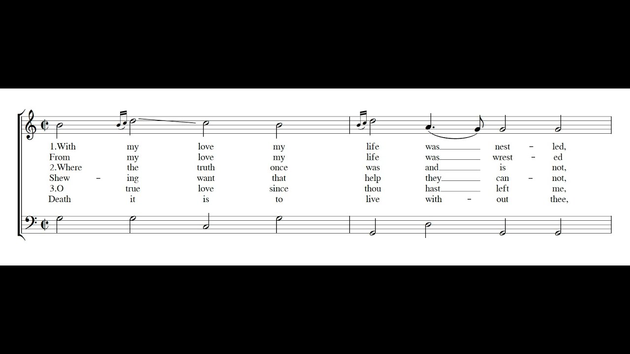 THOMAS MORLEY: With my love my life was nestled (Ornamented) PDF SCORE
