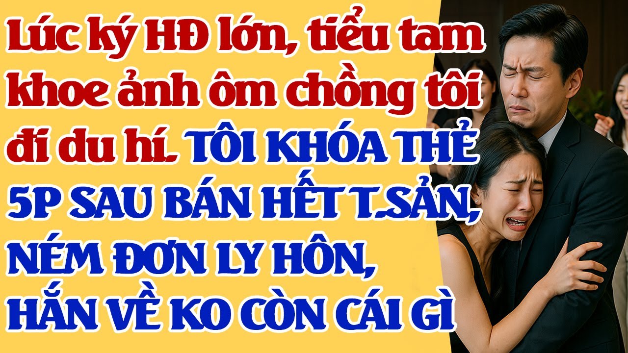 Lúc ký HĐ lớn, tiểu tam khoe ôm chồng tôi đi du hí. TÔI KHÓA THẺ, 5P BÁN HẾT T.SẢN, HẮN VỀ KO CÒN GÌ