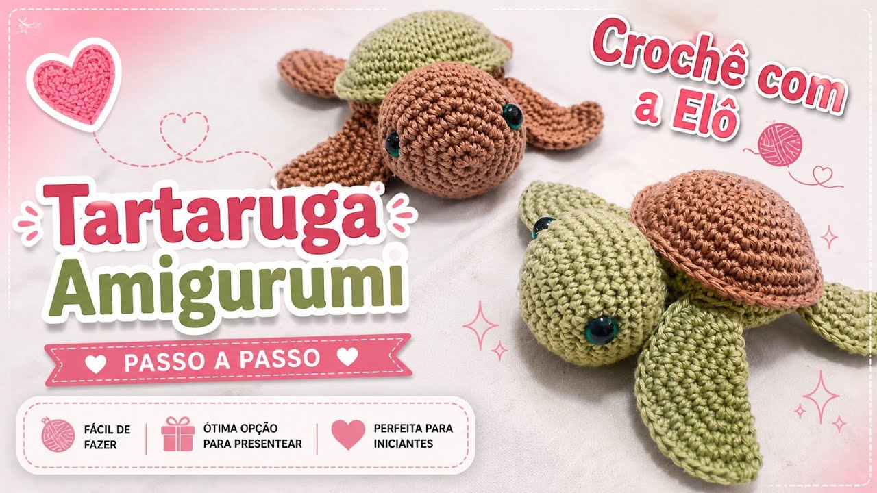 Tartaruga Amigurumi - Tartaruga em crochê - Passo a passo #semprecirculo