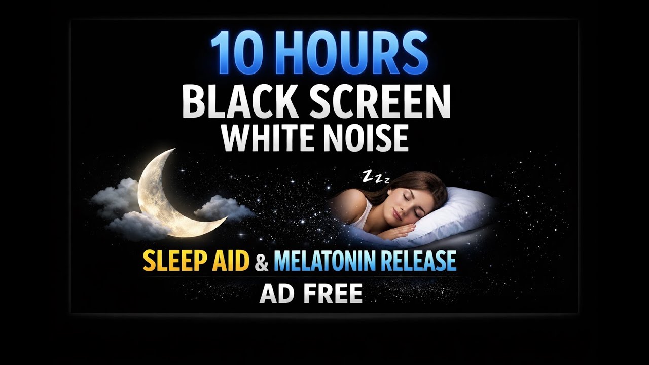 Black Screen/ White Noise 10 hour [AD FREE] Soothing, gentle , Calming