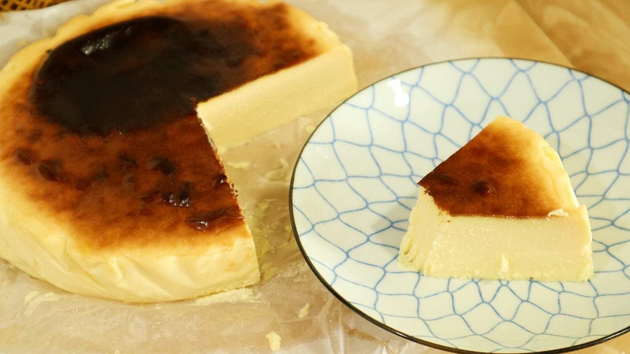 Basque Cheesecake ชีสเค้กหน้าไหม้สูตรญี่ปุ่น เข้มข้นหอมมัน ทำง่ายแค่คนๆ [Nokko's corner 10]