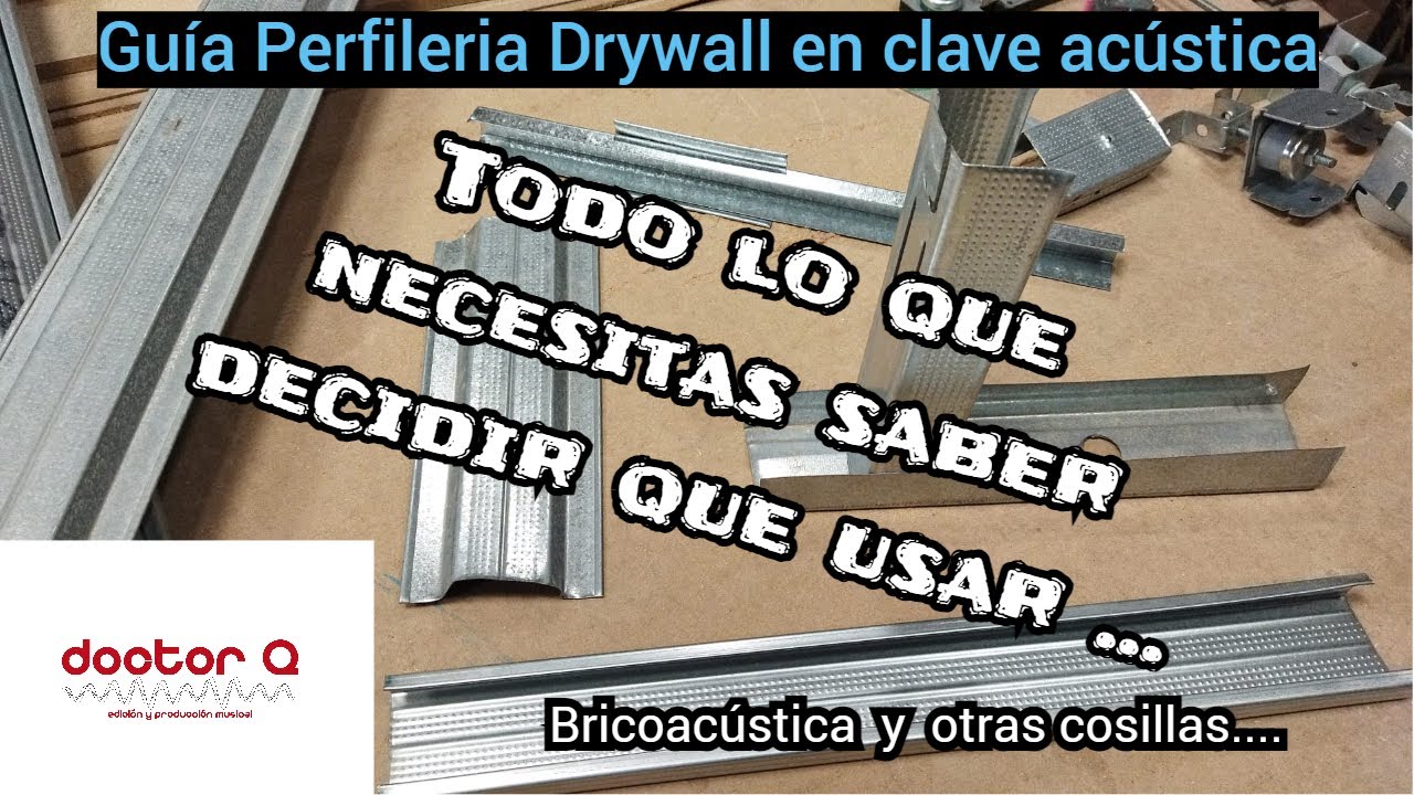 Guía ligera de perfiles para drywall en clave acústica.