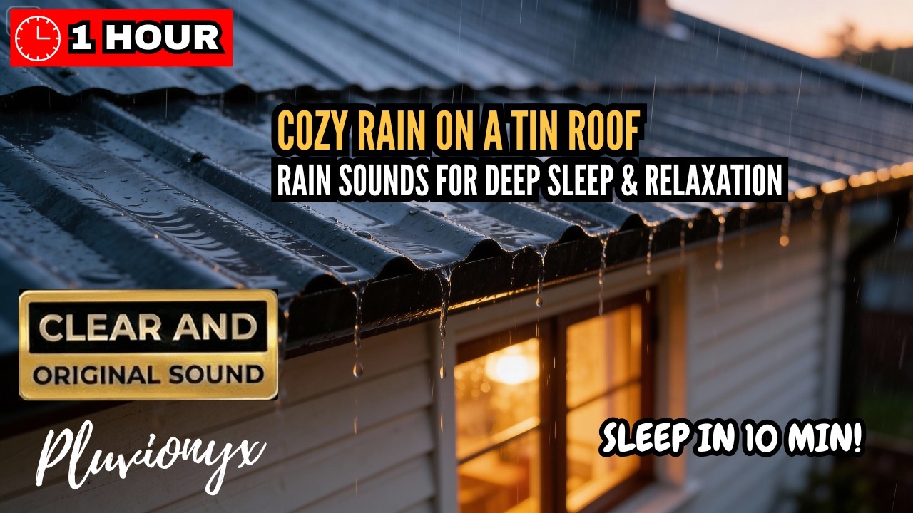 Cozy Rain on a Tin Roof | LOOP SAFE Rain Sounds for Deep Sleep & Relaxation