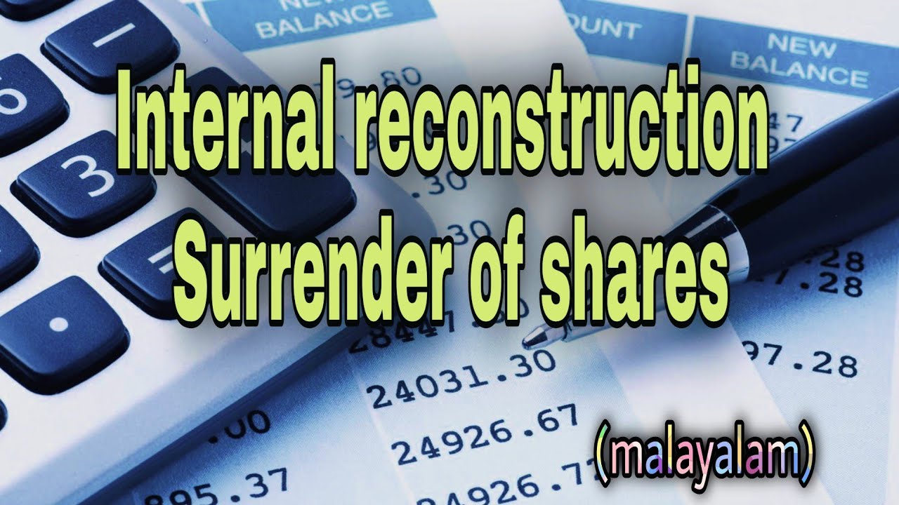 Corpotate Accounting  (4th sem)Internal reconstruction through surrender of shares ..