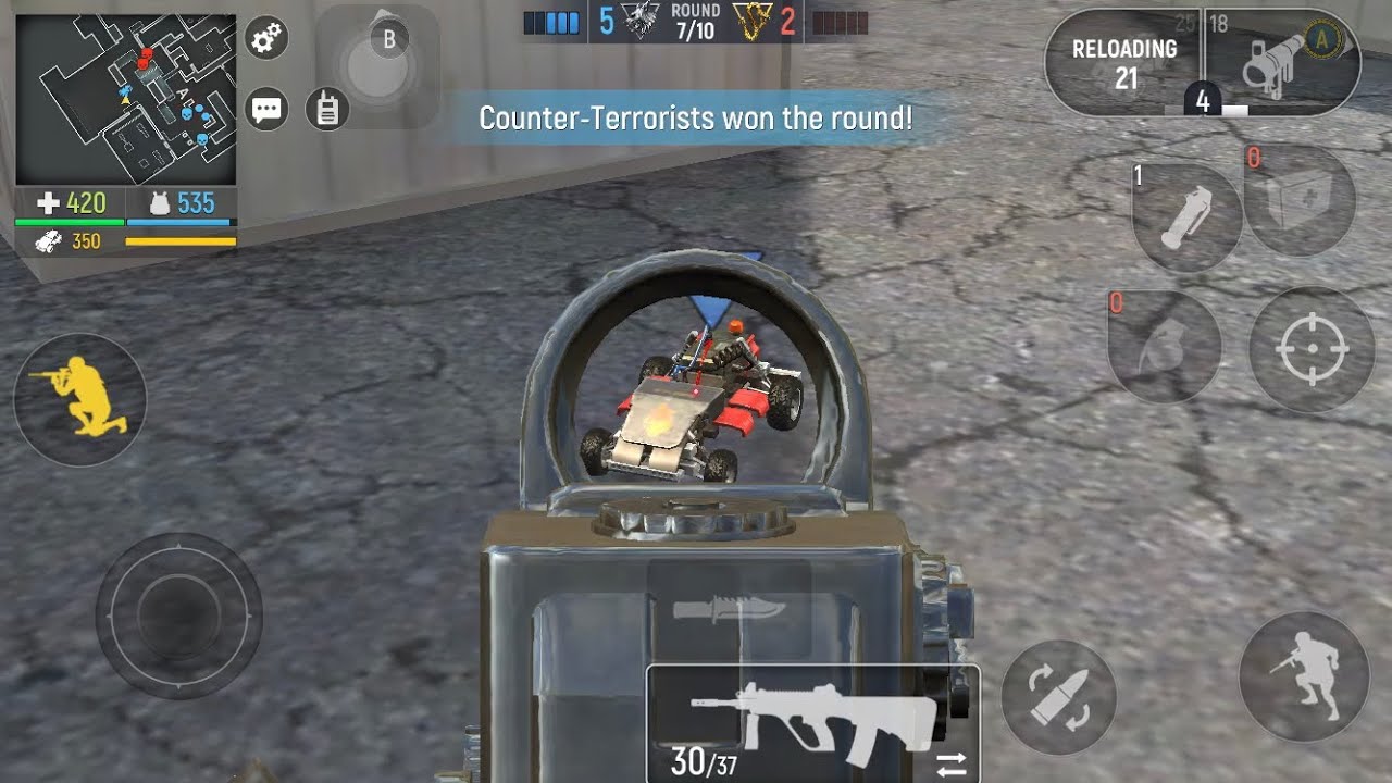 Modern ops - 1 vs 3 Bomb mode (Factory) Gameplay