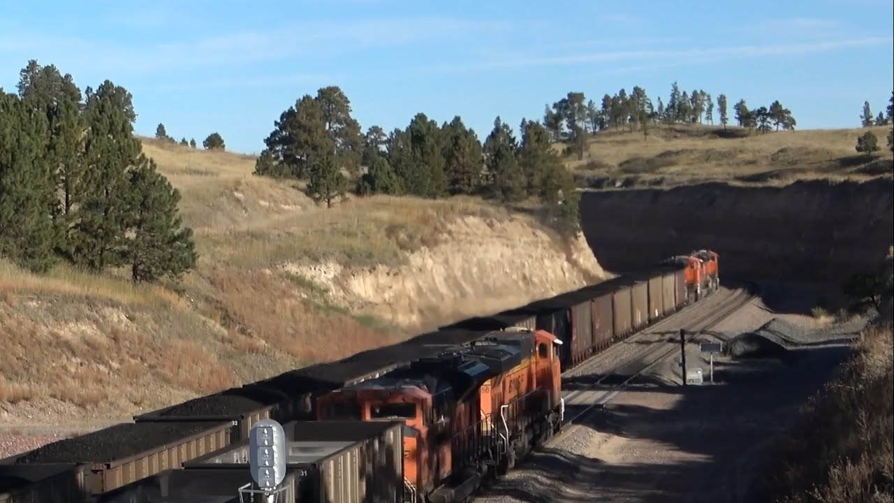 Alliance to Crawford, NE in 4k - Fall 2023 - Coal w/DPUs and detaching on the fly - CP and BNSF