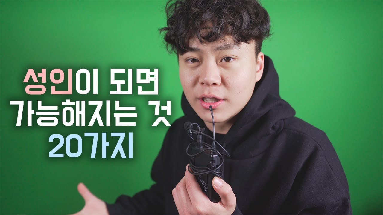 당신이 성인이 되면 할 수 있는 것 20가지 [난쟁이성현]