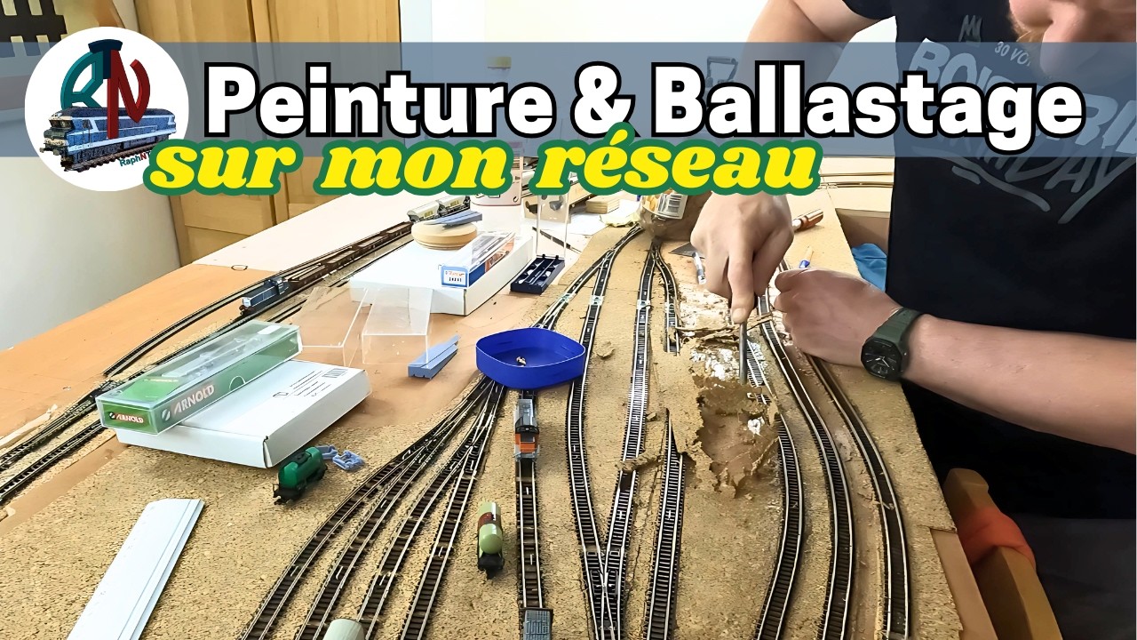 Comment ballaster et peindre les flancs de rails sur son réseau de trains miniatures ?