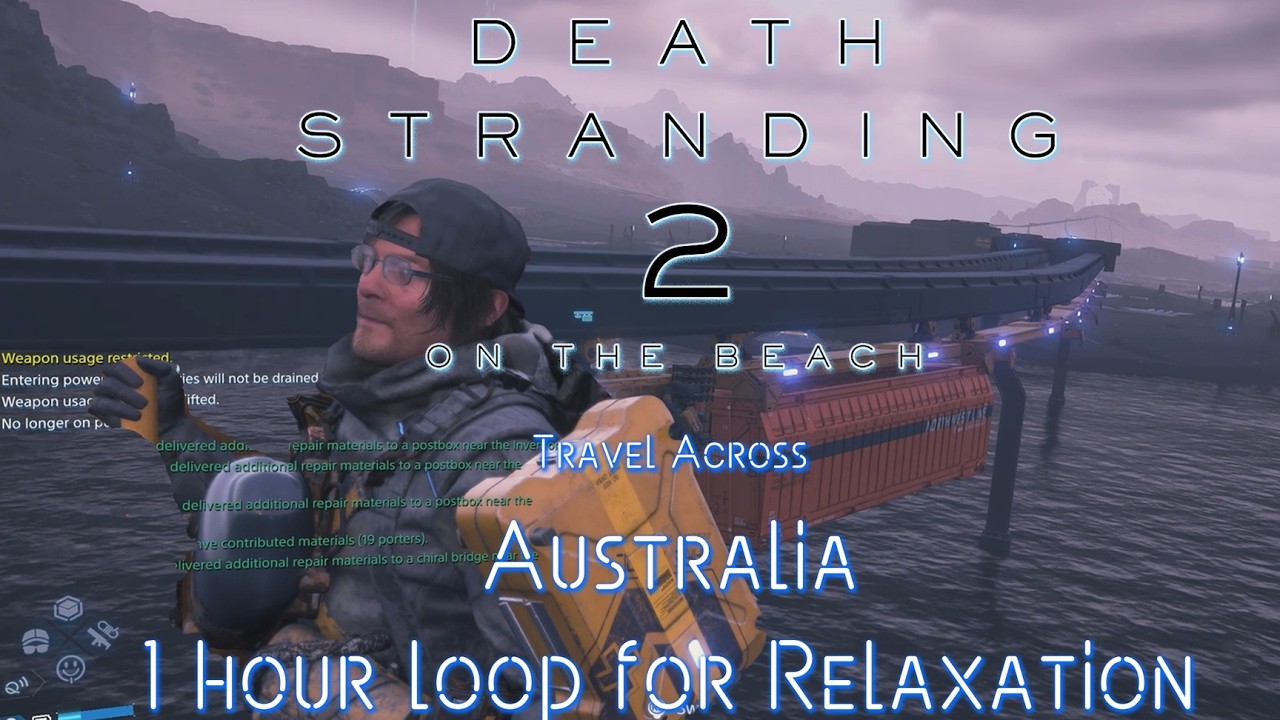 DEATH STRANDING 2 Driving Across Western Australia Ambience for Relaxation #asmr #sleepaid