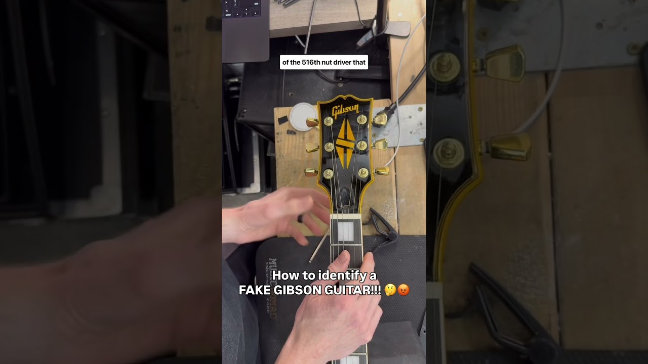 How to identify a FAKE GIBSON GUITAR #chibson #gibson #lespaul #guitar #electricguitar #luthier