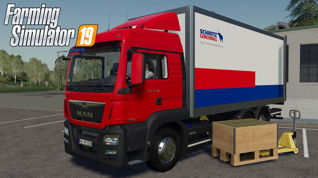 FS19 - DELIVERING PALLETS with MAN TGS LX BOX Truck - Truck mod for Farming Simulator 2019 Roleplay