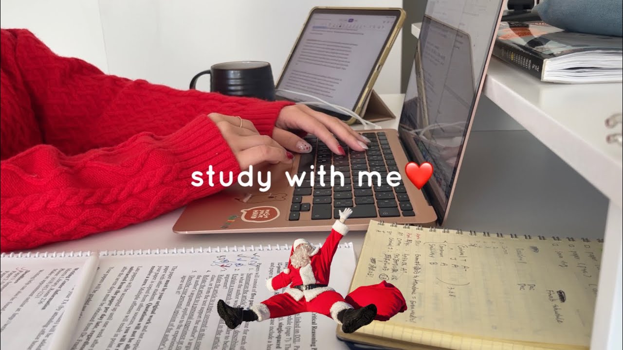 【作業用】🎅🏻study with me - 1 hour | 今回もクリスマスっぽいbgm🎄