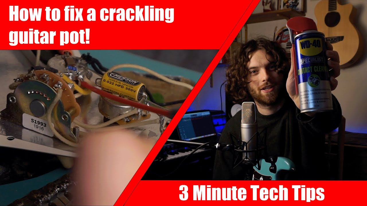 How to fix a crackling guitar pot | 3 minute tech tips