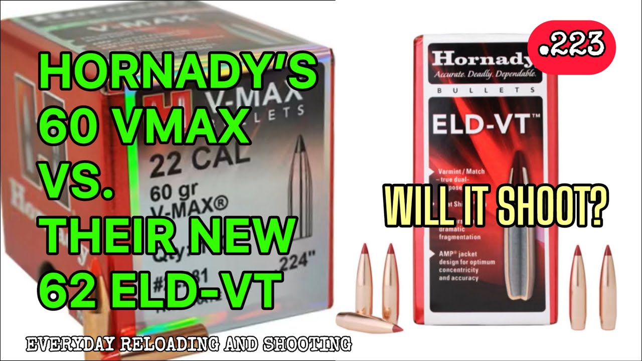 Пуля Hornady 60VMAX против их новой 62ELD-VT