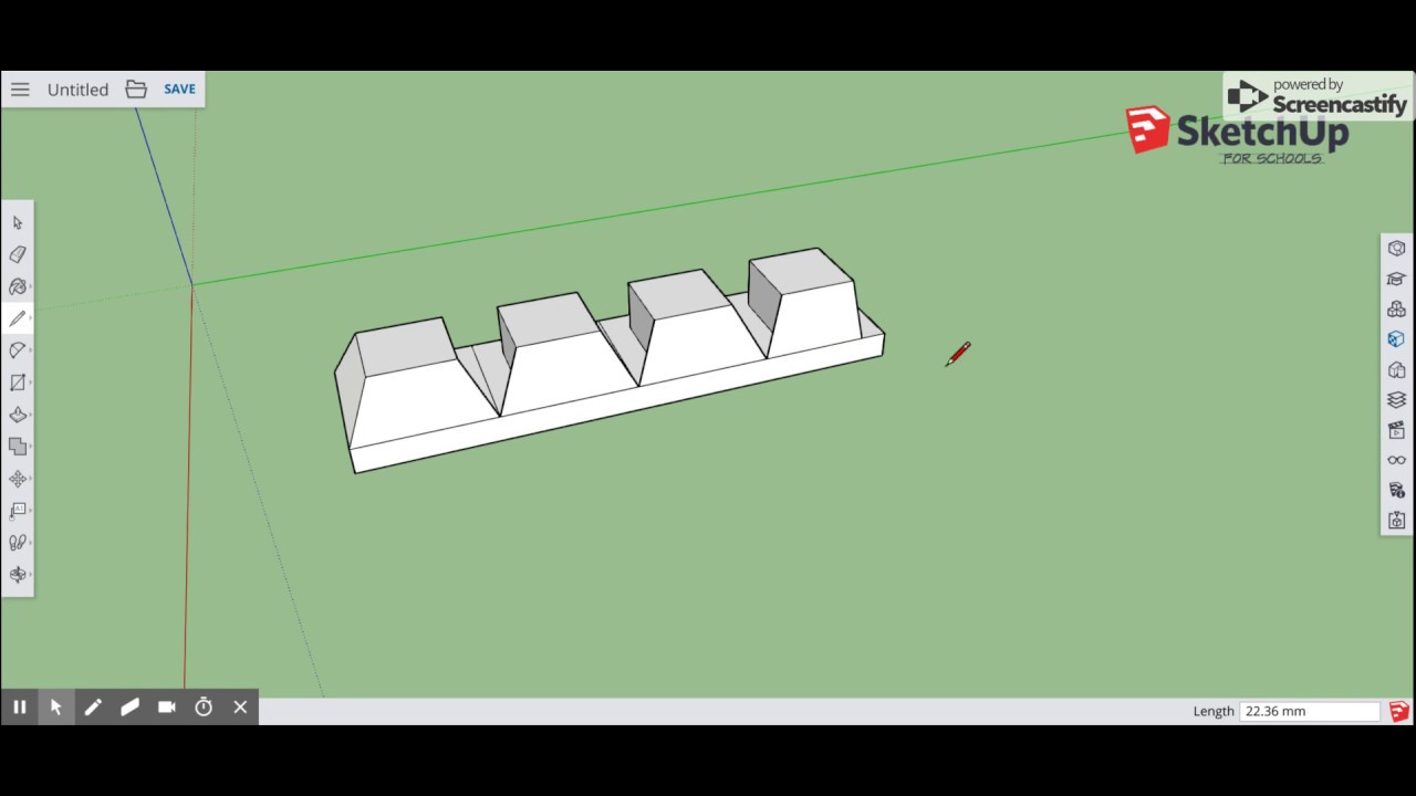 Draw a Chunky Chocolate Bar using Google SketchUp
