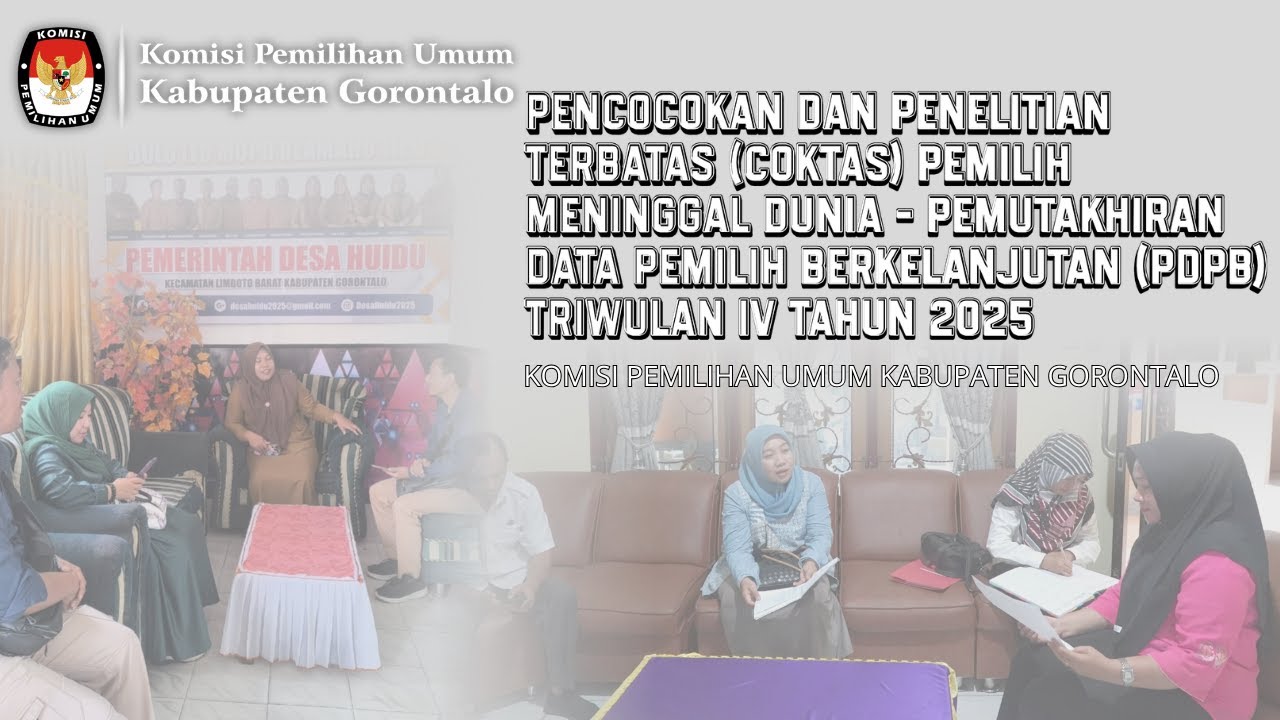 COKTAS Pemilih Meninggal Dunia — PDPB Triwulan IV 2025 | KPU Kabupaten Gorontalo