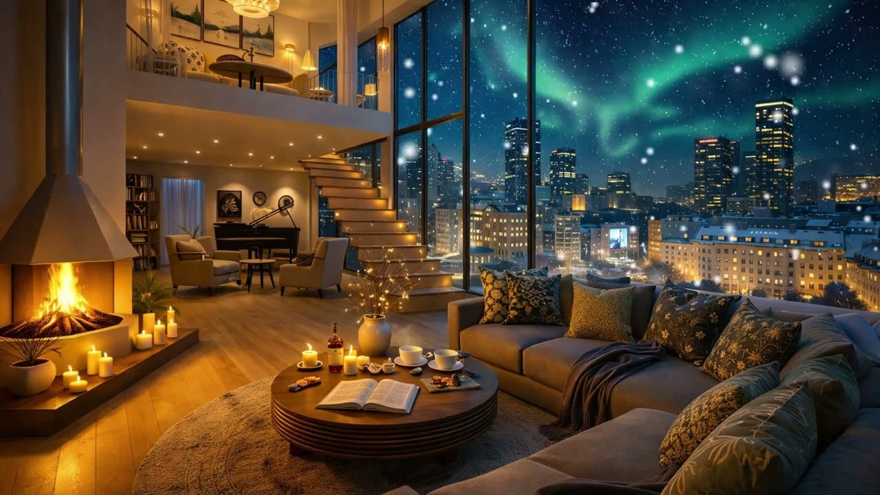 Quiet City, Soft Snow, Peaceful Mind 🌙 Night Ambience