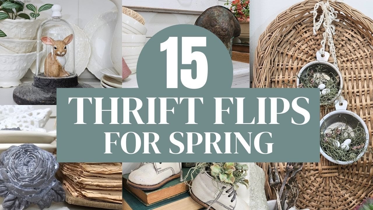 Stunning Spring Thrift Flips for DIY Enthusiasts • Budget-Friendly Spring Home Decor • Thrift Flips