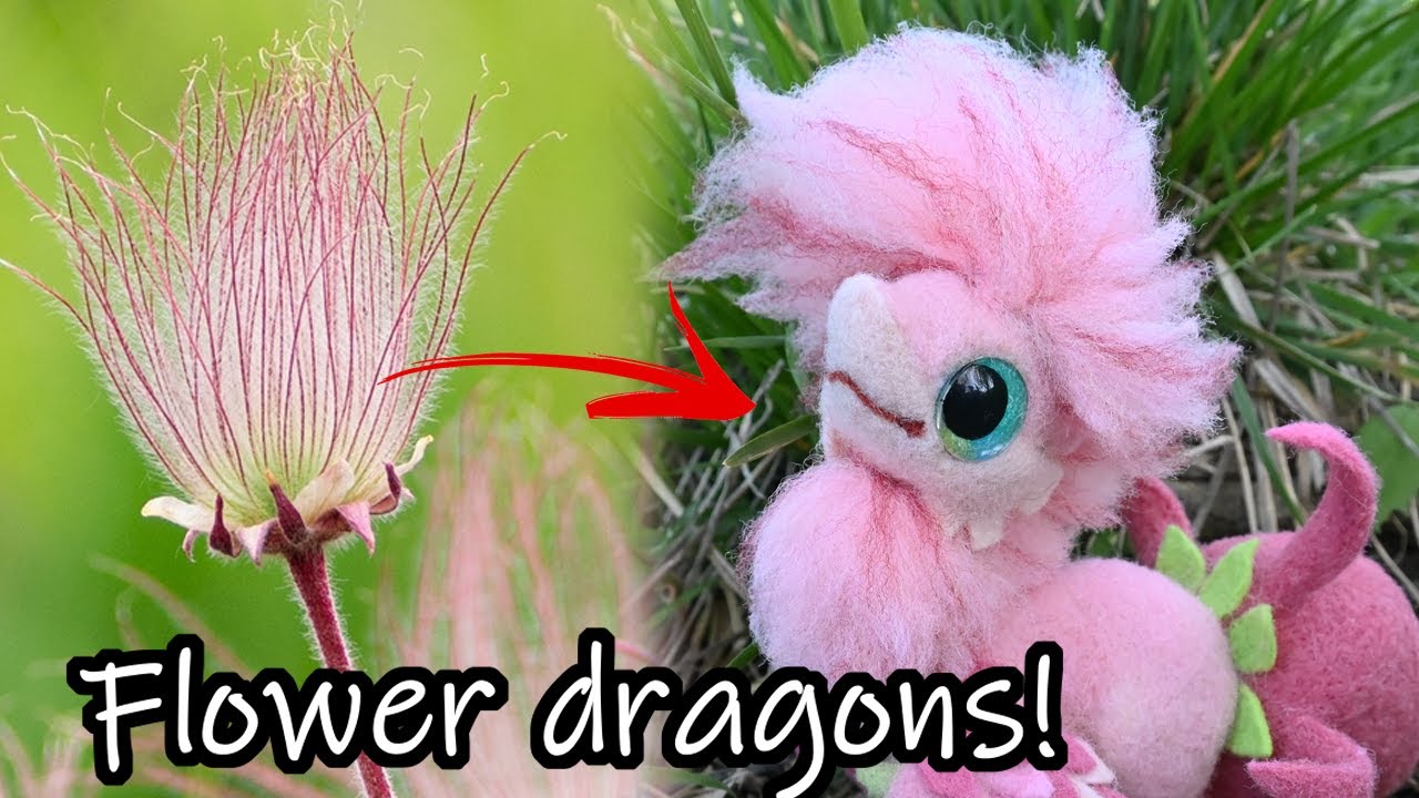 I turned native flowers into dragons! | Needle felting tutorial