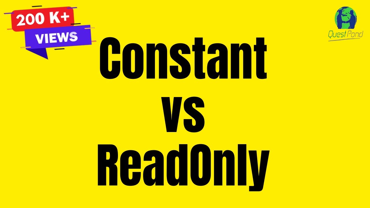 Difference Between Constant and ReadOnly in C# | CSharp Interview Questions & Answers