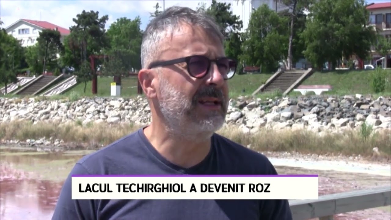 Lacul Techirghiol a devenit roz - LITORAL TV
