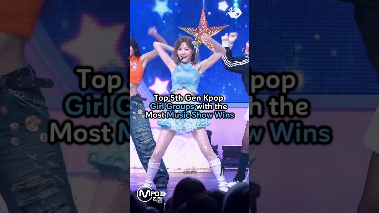 Top 5th Gen Kpop Girl Groups with the Most Music Show Wins 🏆 #KpopStats #5thGenKpop #MusicShowWins