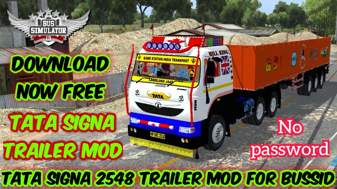 Мод Tata Signa Trailer для Bus Simulator Индонезия || Tata Truck Мод Бусид ||