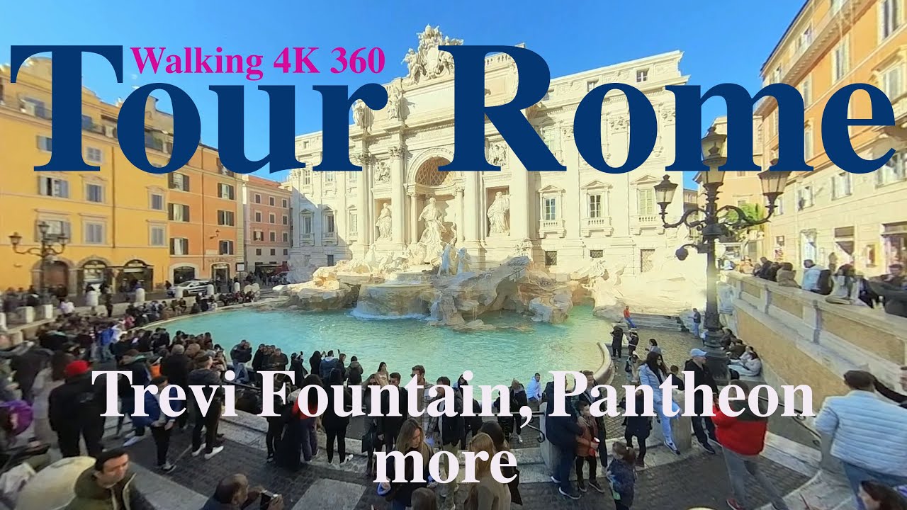 Walking tour in Rome 360 4K