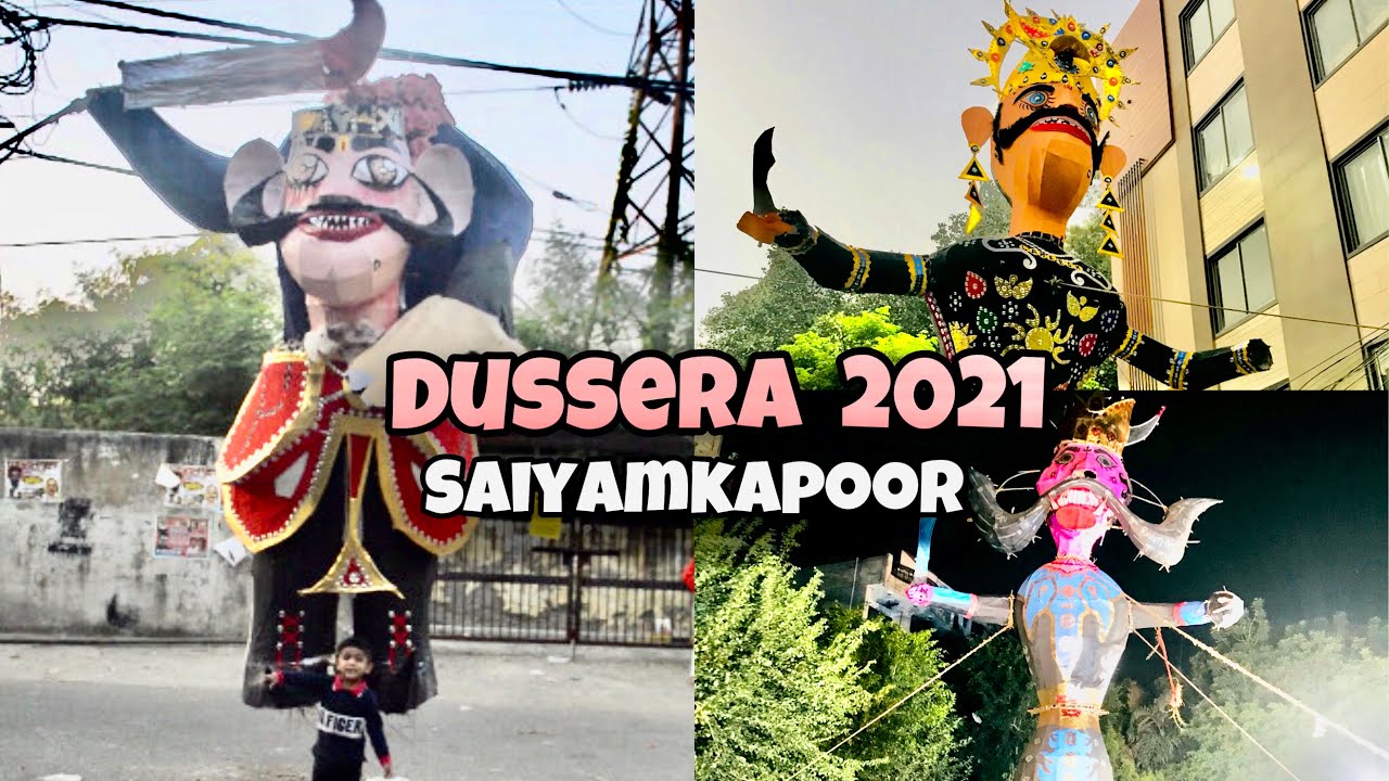 Ravan Dahan 2021 || 2021 Dussera Ke Ravan || burning ravan|| (SaiyamKapoor) #vlog65 || Ramesh Nagar