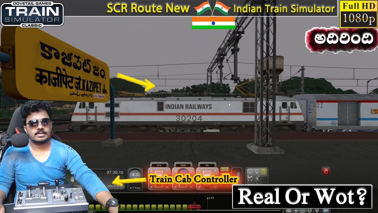 Kajipet To Pindial BhagyaNagar SF EXP Premium Scenario | Train Simulator Classic in Telugu