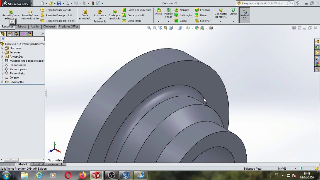 Programação de torno CNC completa, usinagem interna e externa em ambos os lados.