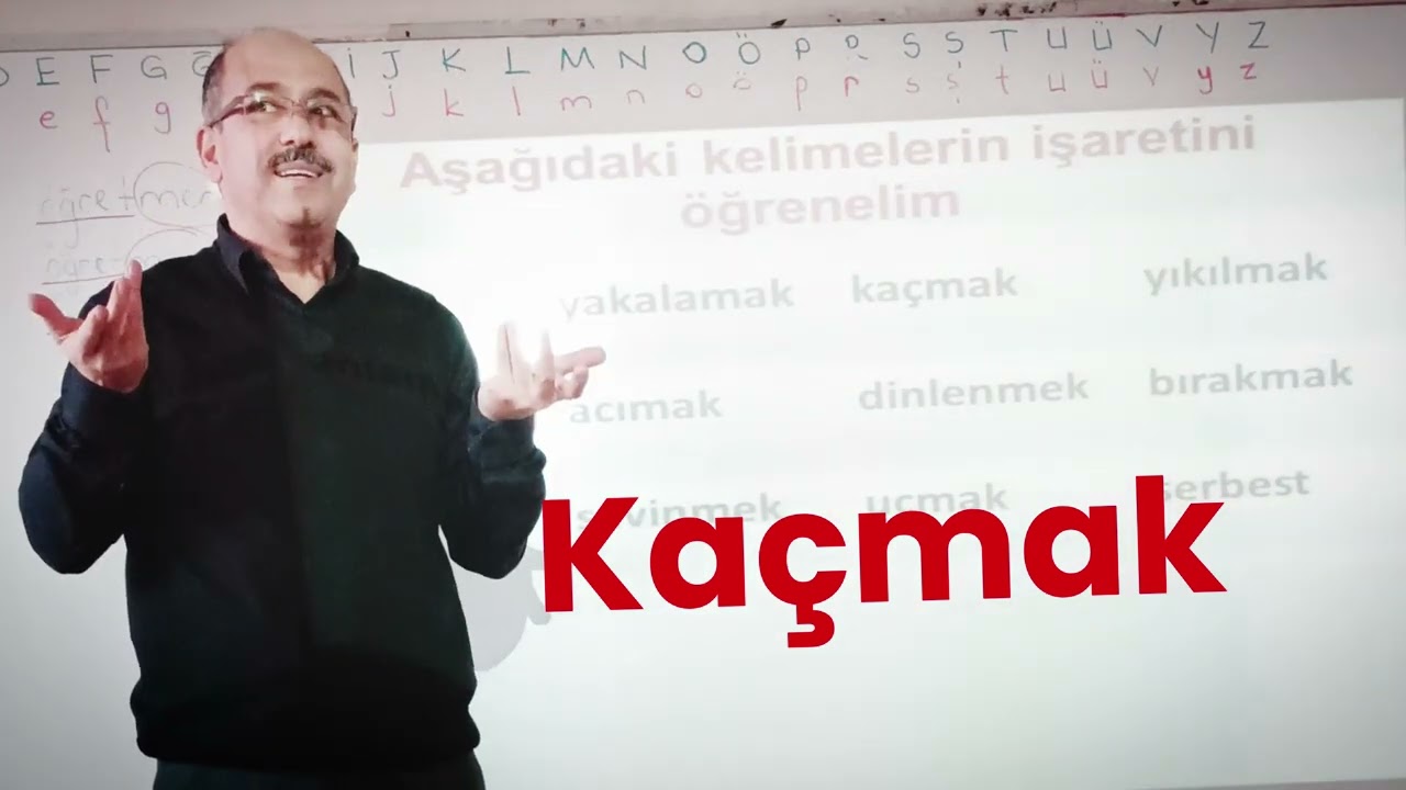 İşitme engelli öğrencilerle Türkçe dersi...