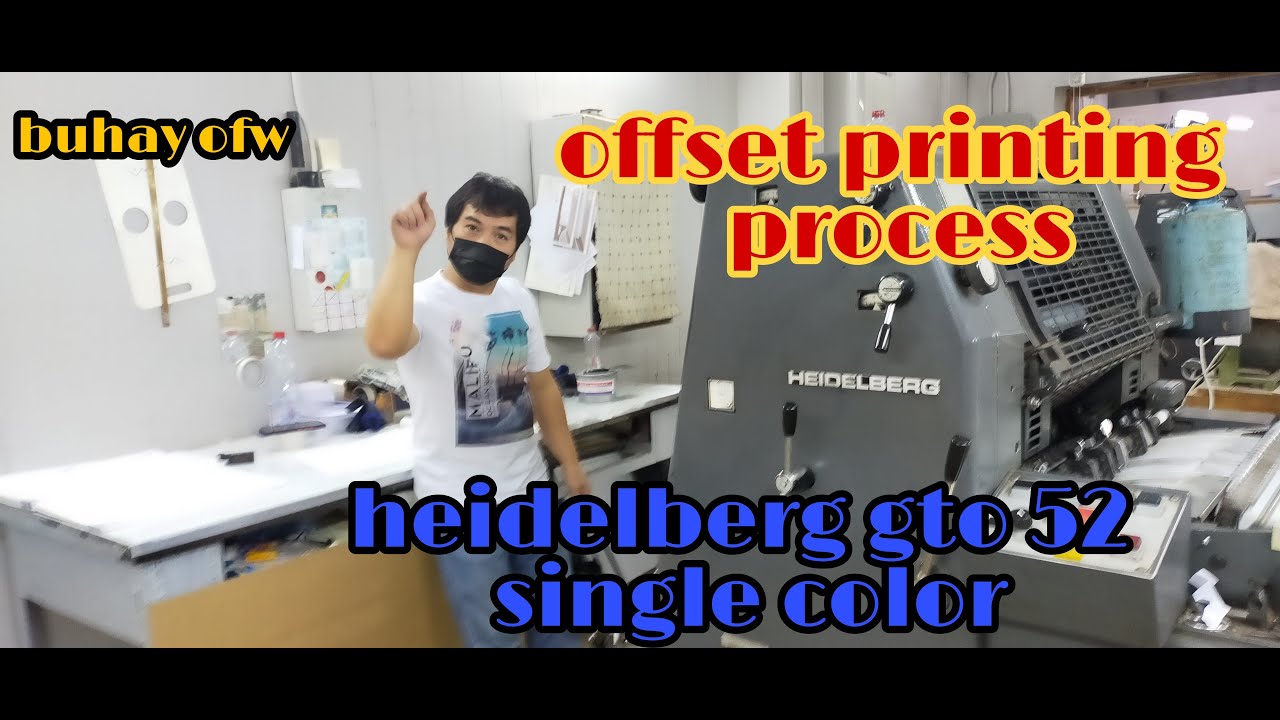 Offset printing process by expert operator/heidelberg gto 52 machine single color l katol official