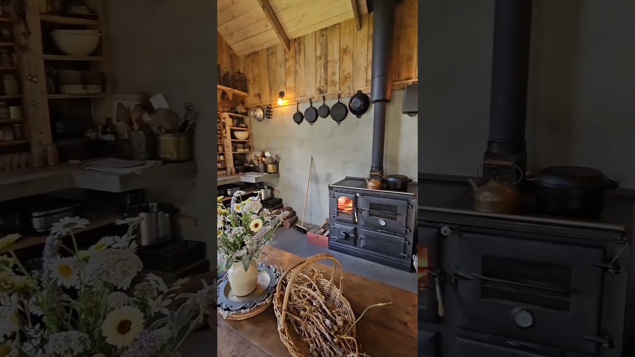 Barn twirl #offgridliving #rustic #cookingstove