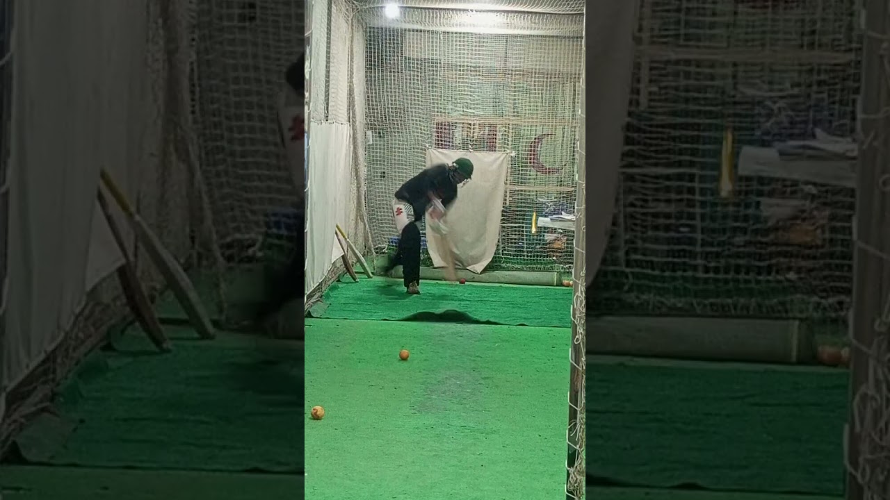 Practice against bowling machine