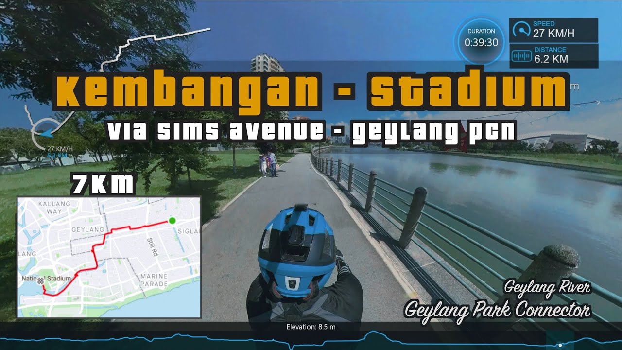 7KM Kembangan to Stadium via Sims Avenue & Geylang PCN | Cycling Singapore