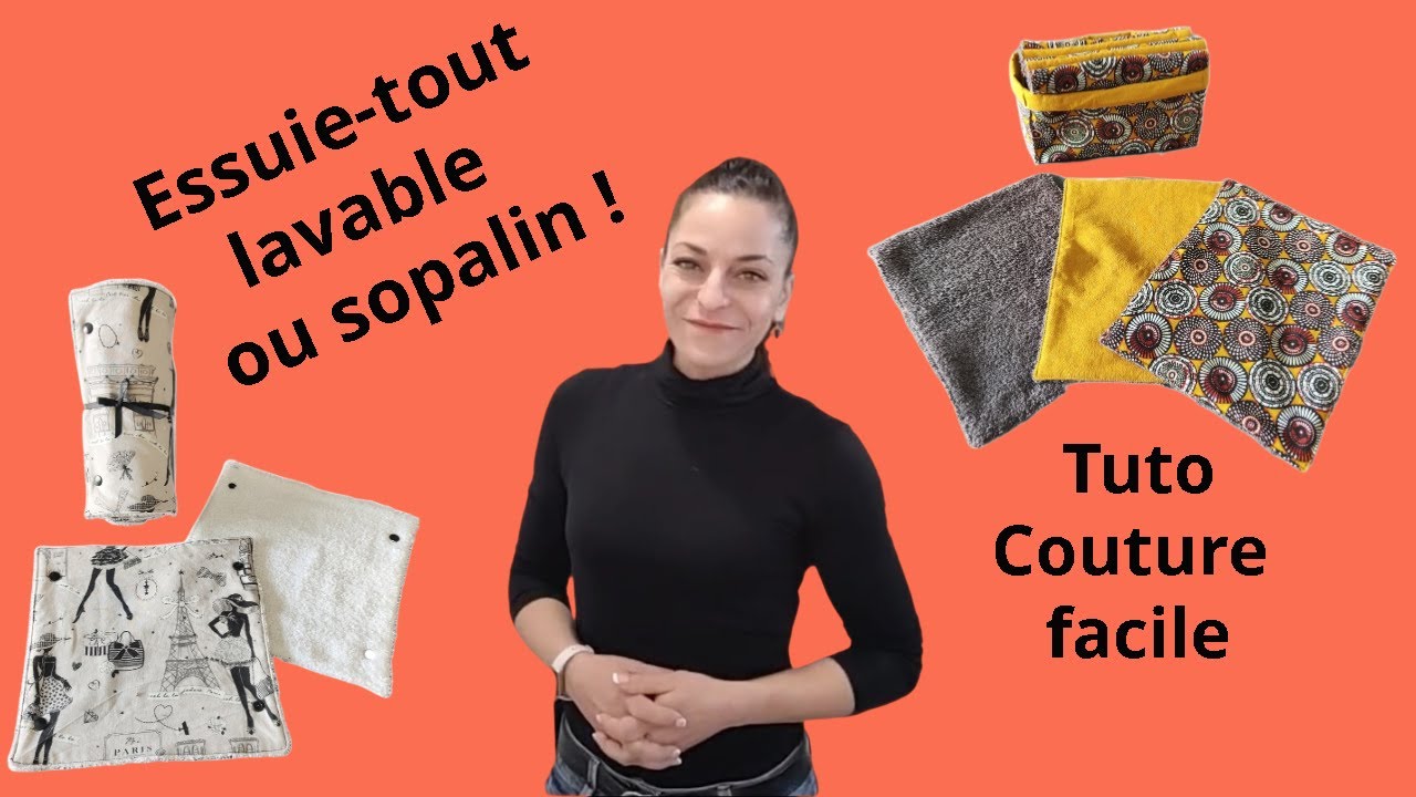 Tuto couture facile l'Essuie-tout lavable ou sopalin 2 versions