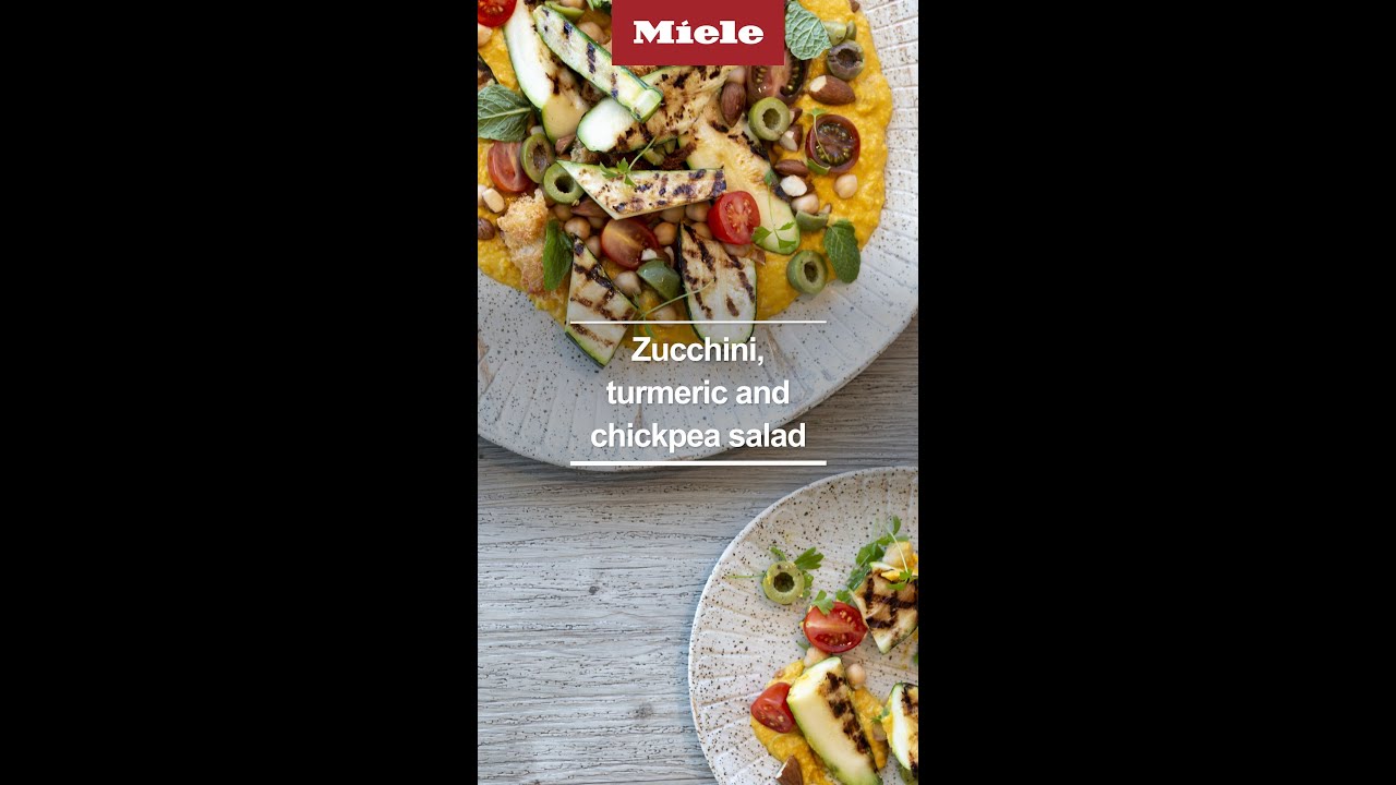 Zucchini turmeric and chickpea salad