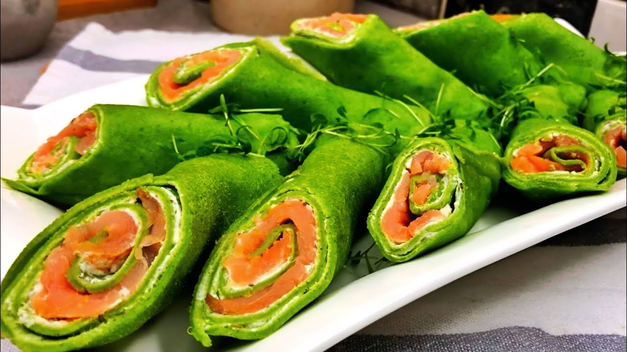 На завтрак или к праздничному столу! Блинчики со шпинатом и лососем — вкусный рецепт для всей семьи