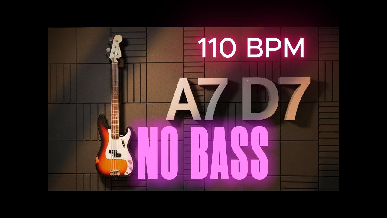 Funk Soul Bass Backing Track - 110 BPM - Bass Channel Backing Tracks