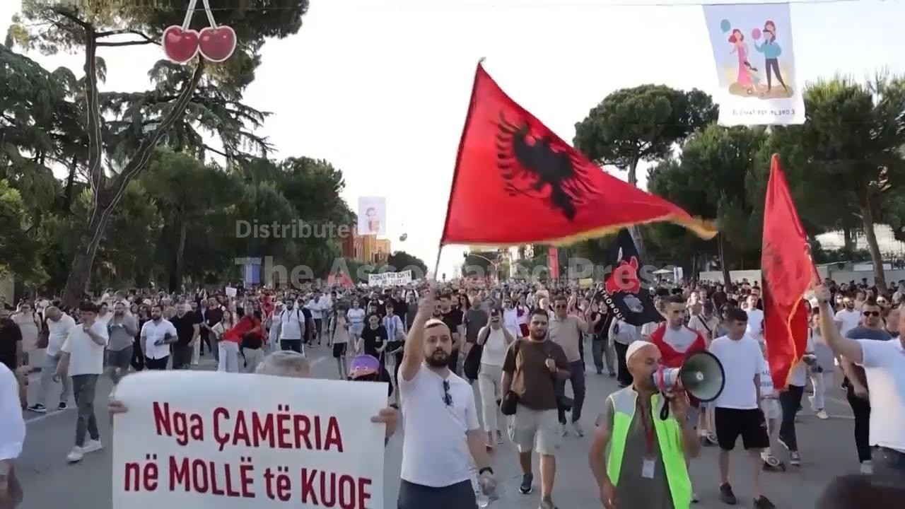 Protest in Albania's capital over luxury resort project linked to Trump's son-in-law Jared Kushner