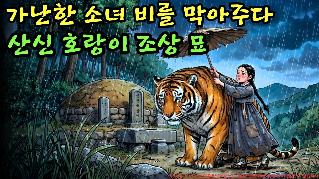 👉 가난한 소녀가 조상 묘를 지키고 서 있던 산신 호랑이에게 자신의 우산을 씌워주었다… 그런데 이 선택은 과연 위험하지는 않았을까?| 야담 |옛날이야기 |민담 |전설 | 설화