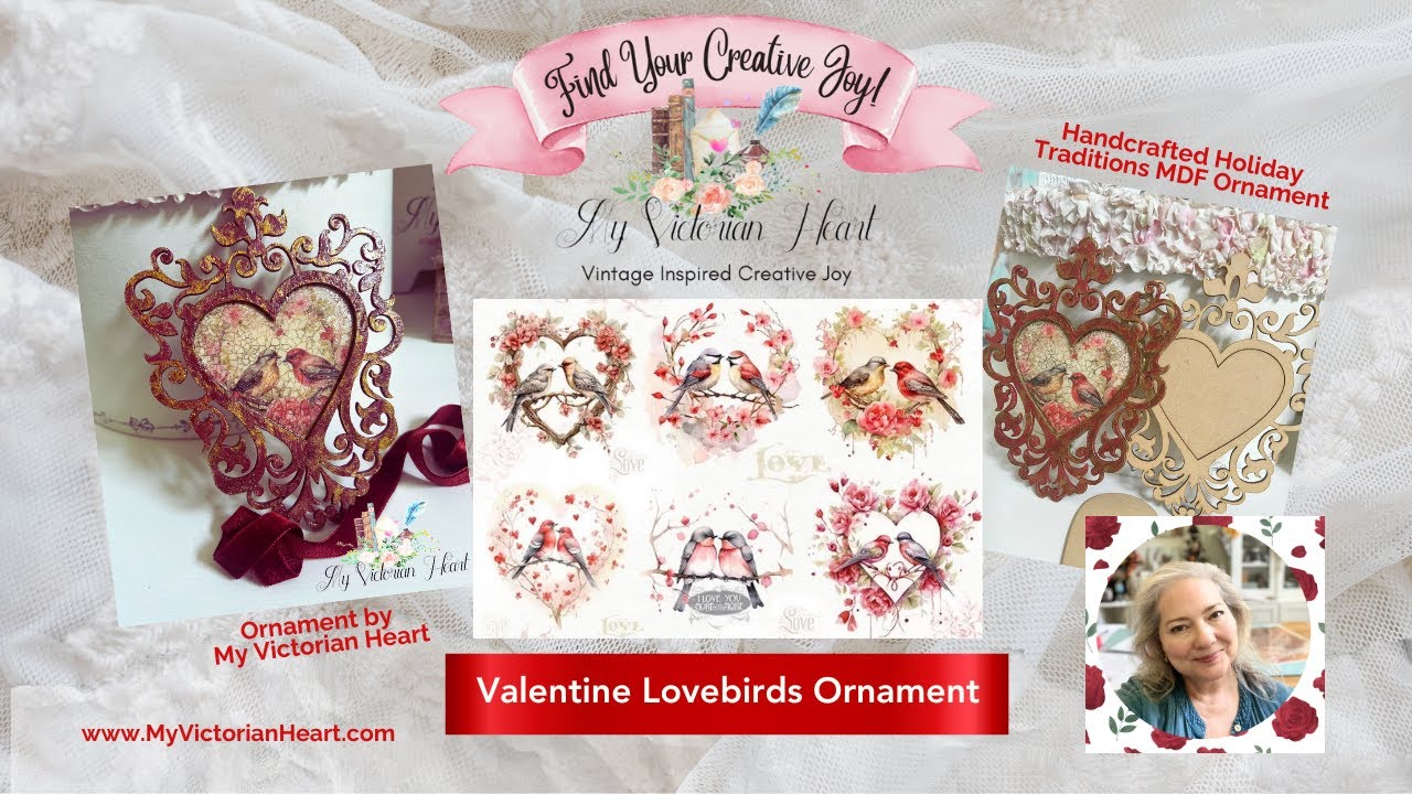 Valentine Lovebirds Ornament Tutorial with My Victorian Heart
