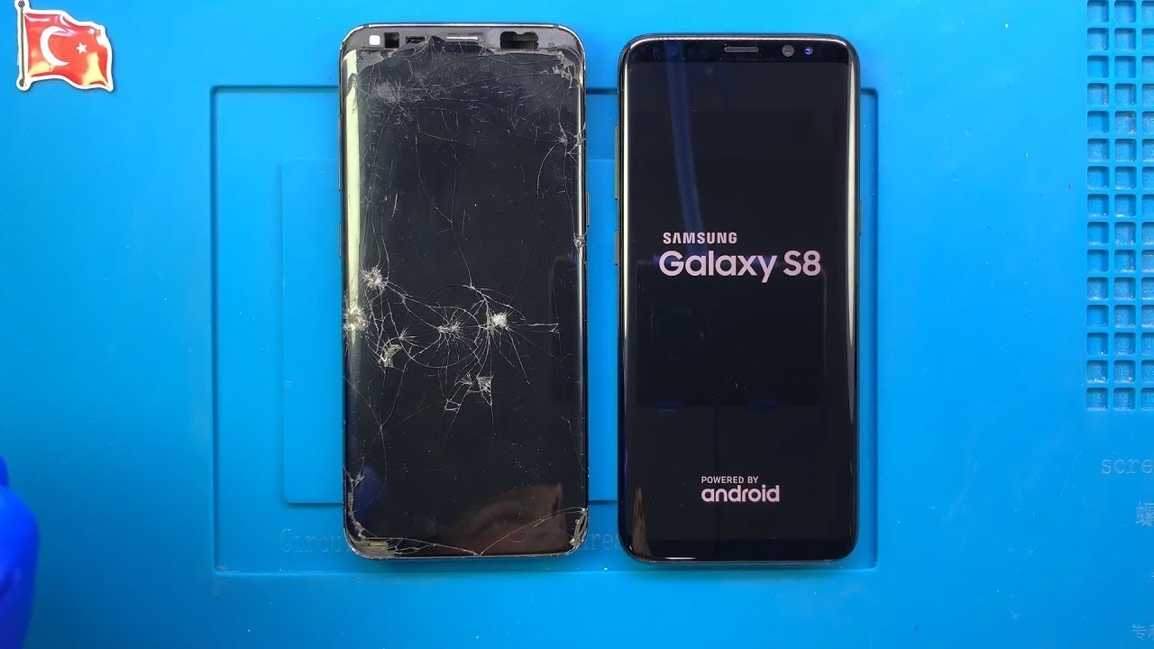 ARABA ÜZERİNDEN GEÇTİ !!! 🇹🇷 | Samsung Galaxy S8 Ekran Arka Cam Kapak Değişimi