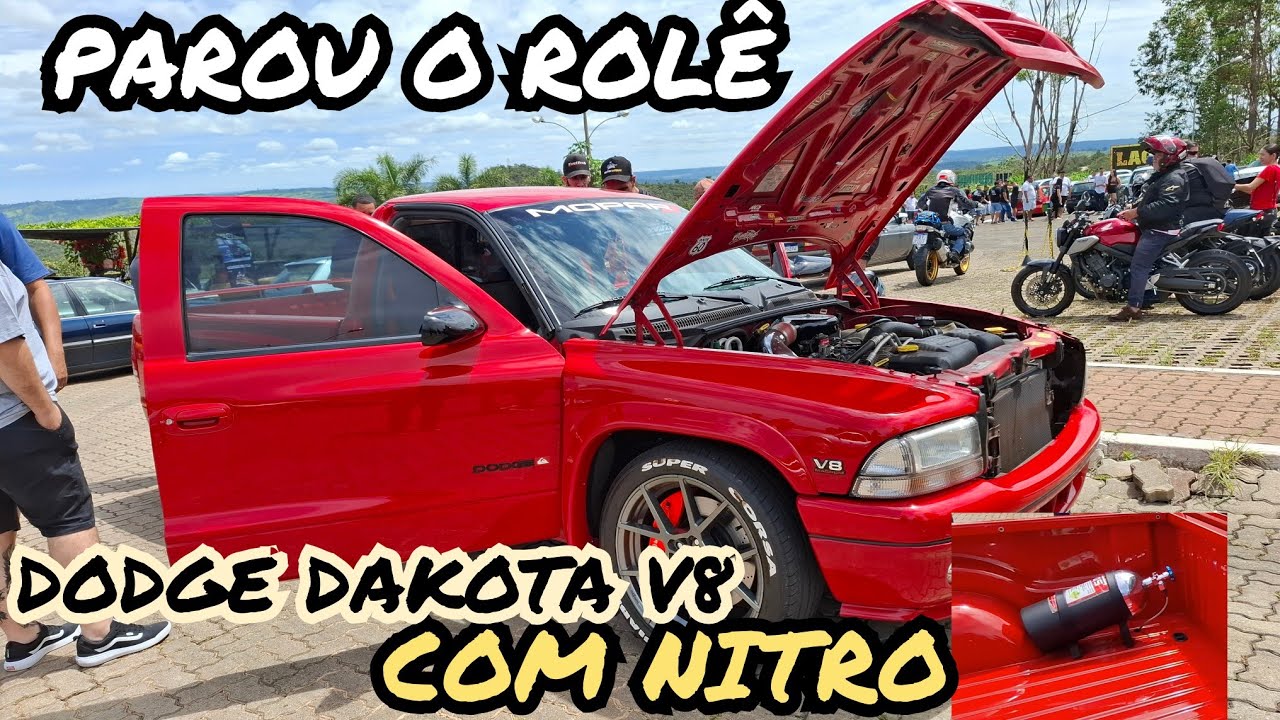 Com Nitro e tudo que tem direito, esse Dodge Dakota Magno 1999 V8 literalmente parou o role.